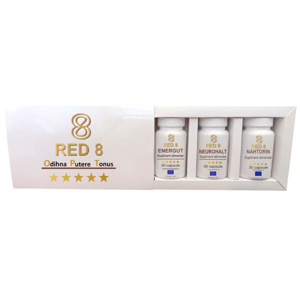 Sistem Complet RED 8 – pachet cu Energut, Neurohalt și Nahtorin pentru energie, echilibru mental și somn